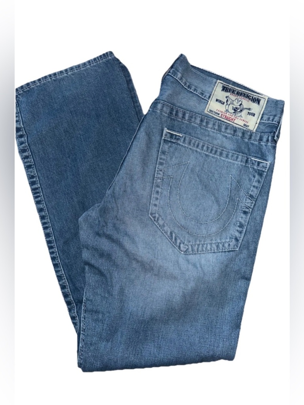 True Religion Men’s Blue Straight Leg Denim Jeans
